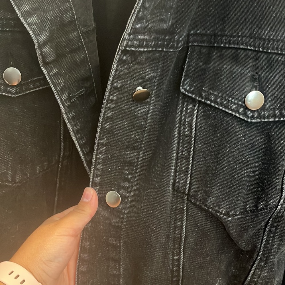 Black Jean Jacket - Picture 3 of 3